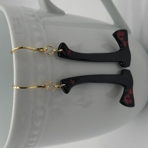 1937 Handmade Halloween Earrings NWT